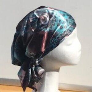 Simple Fashion Cap Purple and Turquoise Space Paisley
